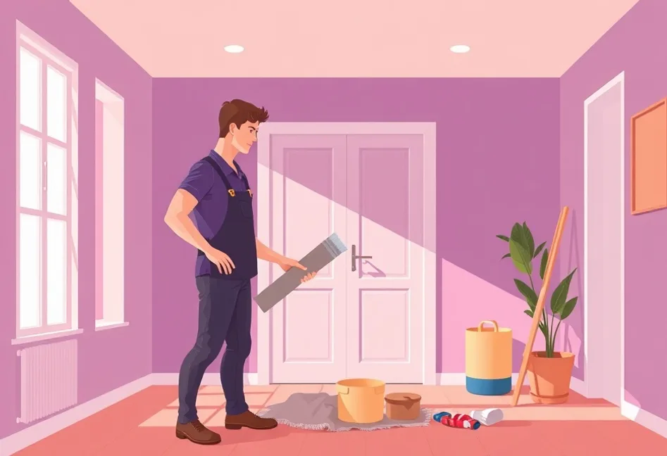 Intérieur rénové après travaux de peinture à Landerneau