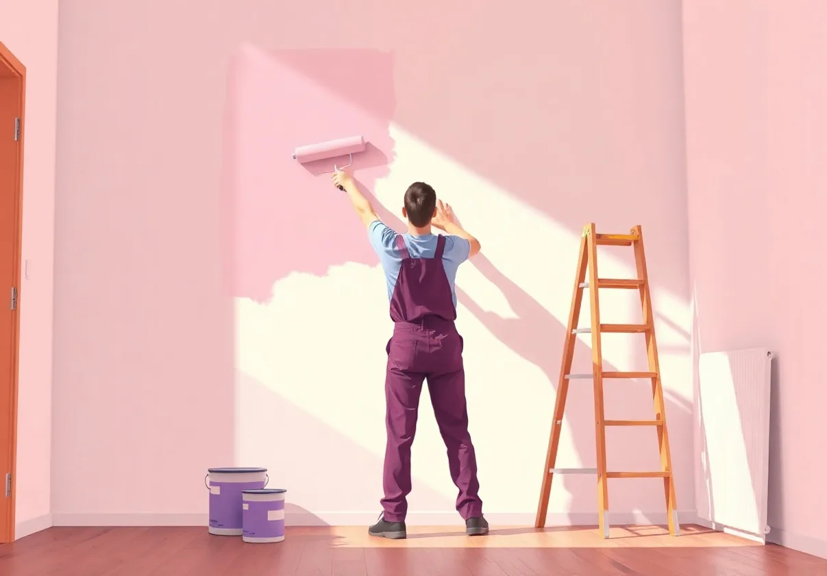 Peintre Landerneau 29800 en intervention sur un chantier