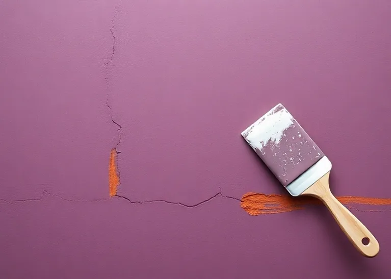 Ponçage et rebouchage des fissures avant mise en peinture